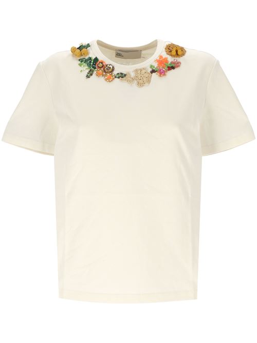 T-shirt with T-shirt with decoration TORY BURCH | 161565106